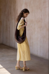 Crumpled Pleated One-Shoulder Maxi Dress