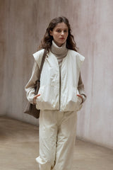 Pleated Flower-Bud Vest