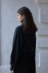 Relaxed Batwing Turtleneck Sweater
