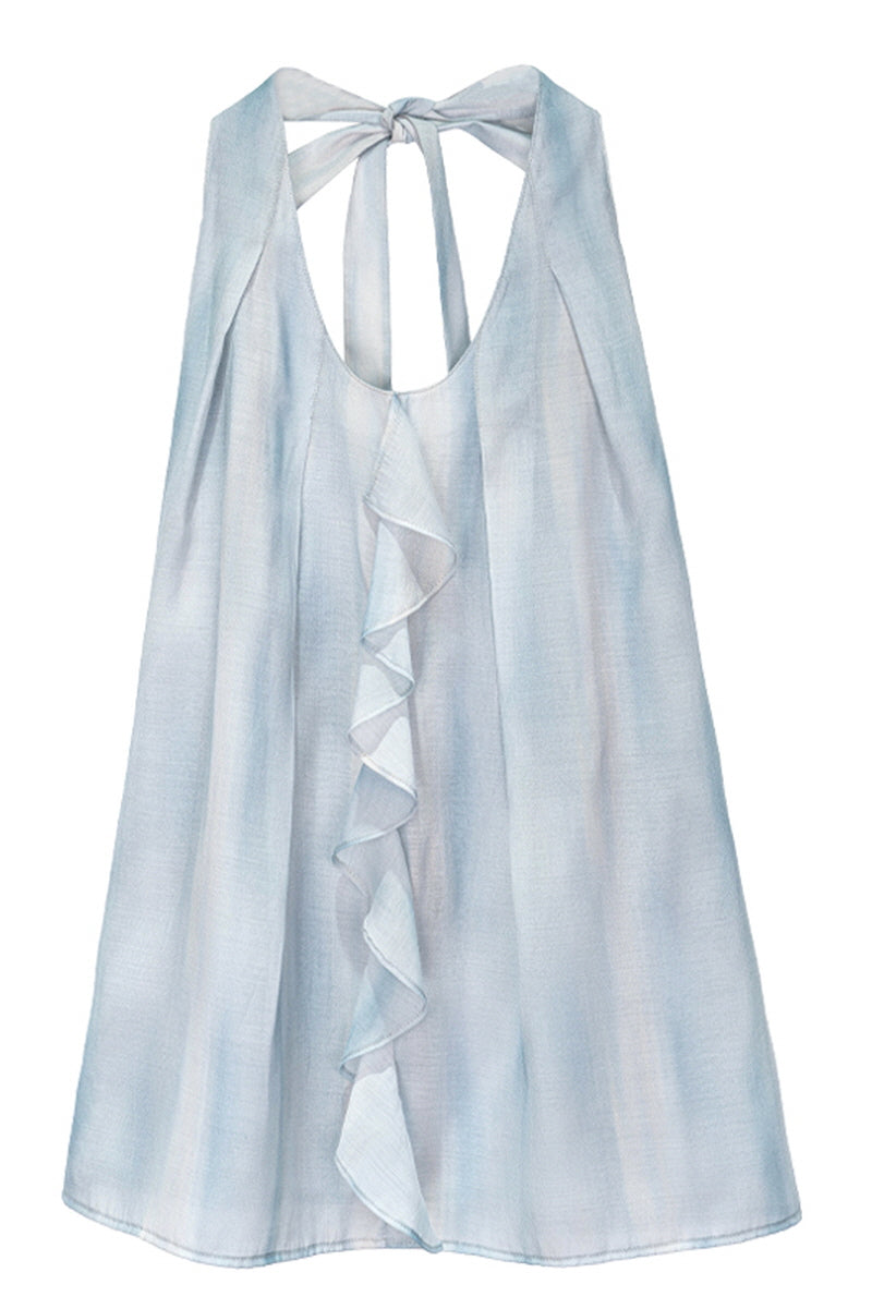 Ruffle Halterneck Loose Top