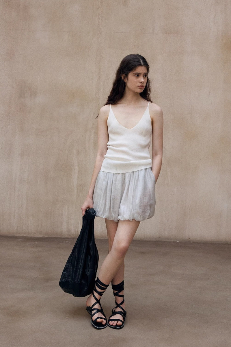 Pleated Bubble Shorts