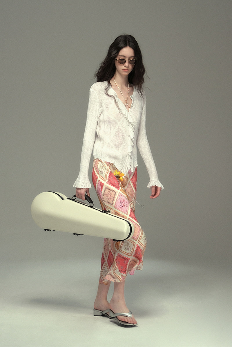 Bias-Cut Bohemian Pattern Slip Dress