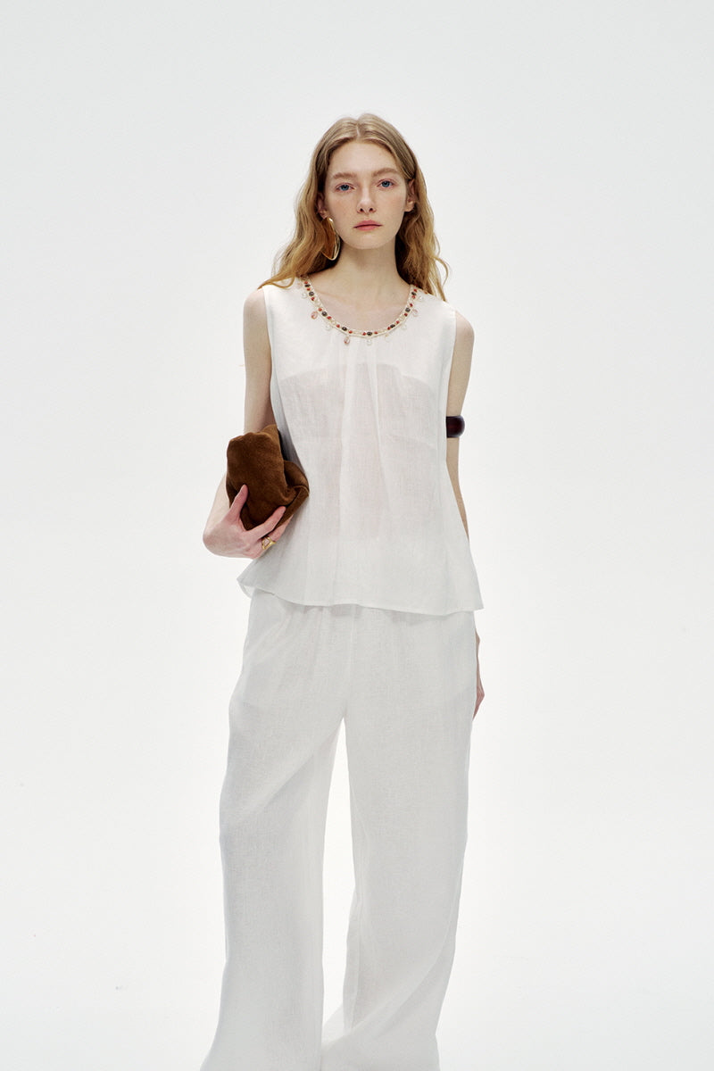 Lazy Wide-Leg Mop Pants