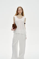 Lazy Wide-Leg Mop Pants
