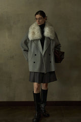 Reversible Statement-Collar Loose Jacket