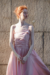 Shirred Cinched Waist Slip Dress