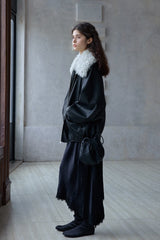 Detachable Fur Collar Bomber Jacket