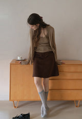 Striped Vest Cardigan Set