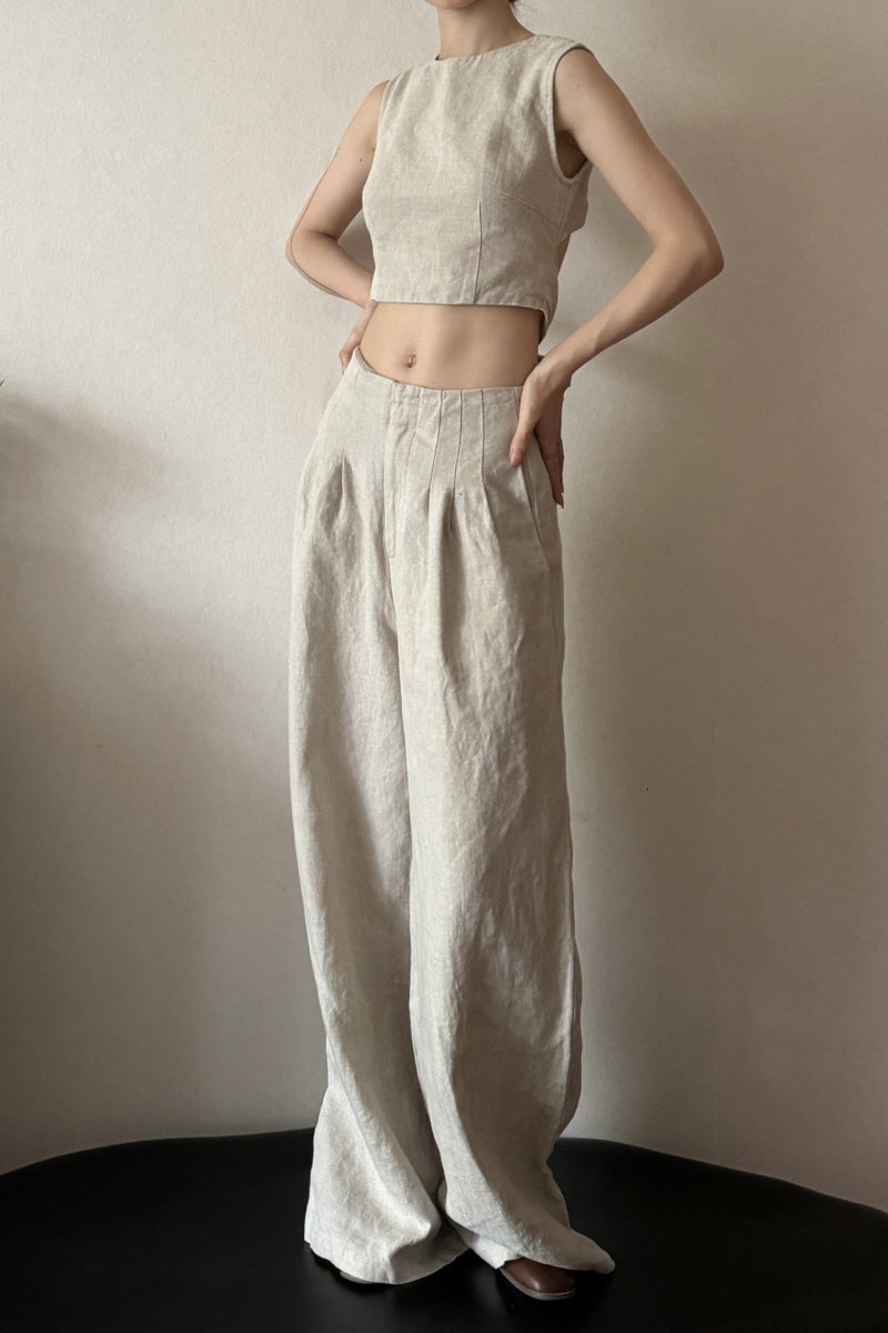 Wide-Leg Pants & Back Tie Top