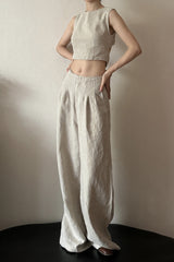 Wide-Leg Pants & Back Tie Top