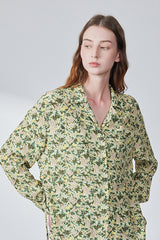 Relaxed Vintage Print Casual Shirt