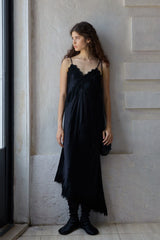 Wrinkled Lace Camisole Dress
