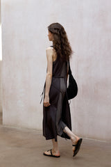 Layered-Look Knit Vest Dress