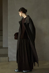 High-Neck Double-Breasted Reversible Coat