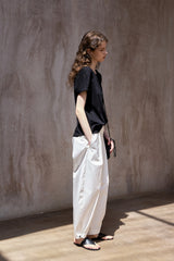 Curved Sickle Loose Pants