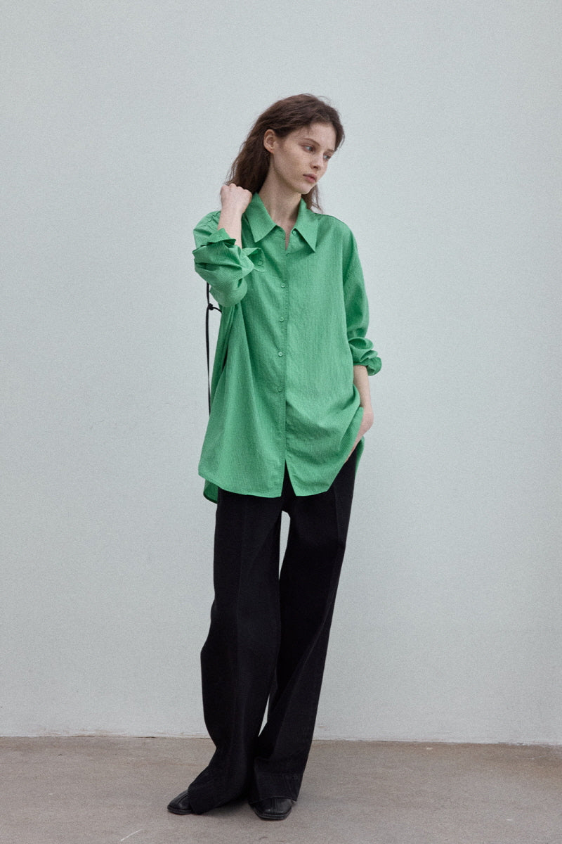 Striped Loose Long Sleeve Shirt