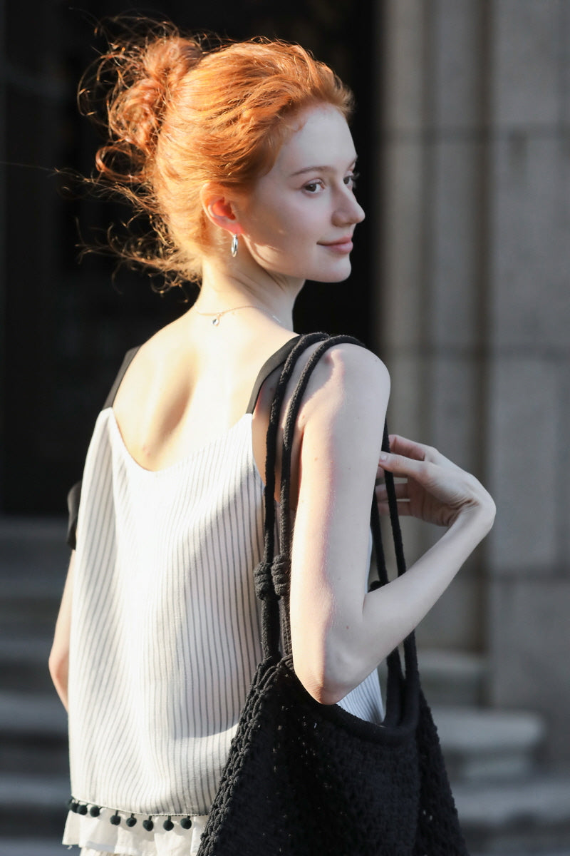 V-Neck Striped Camisole Top