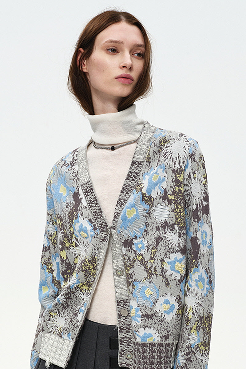 Retro Ethnic Jacquard Cardigan