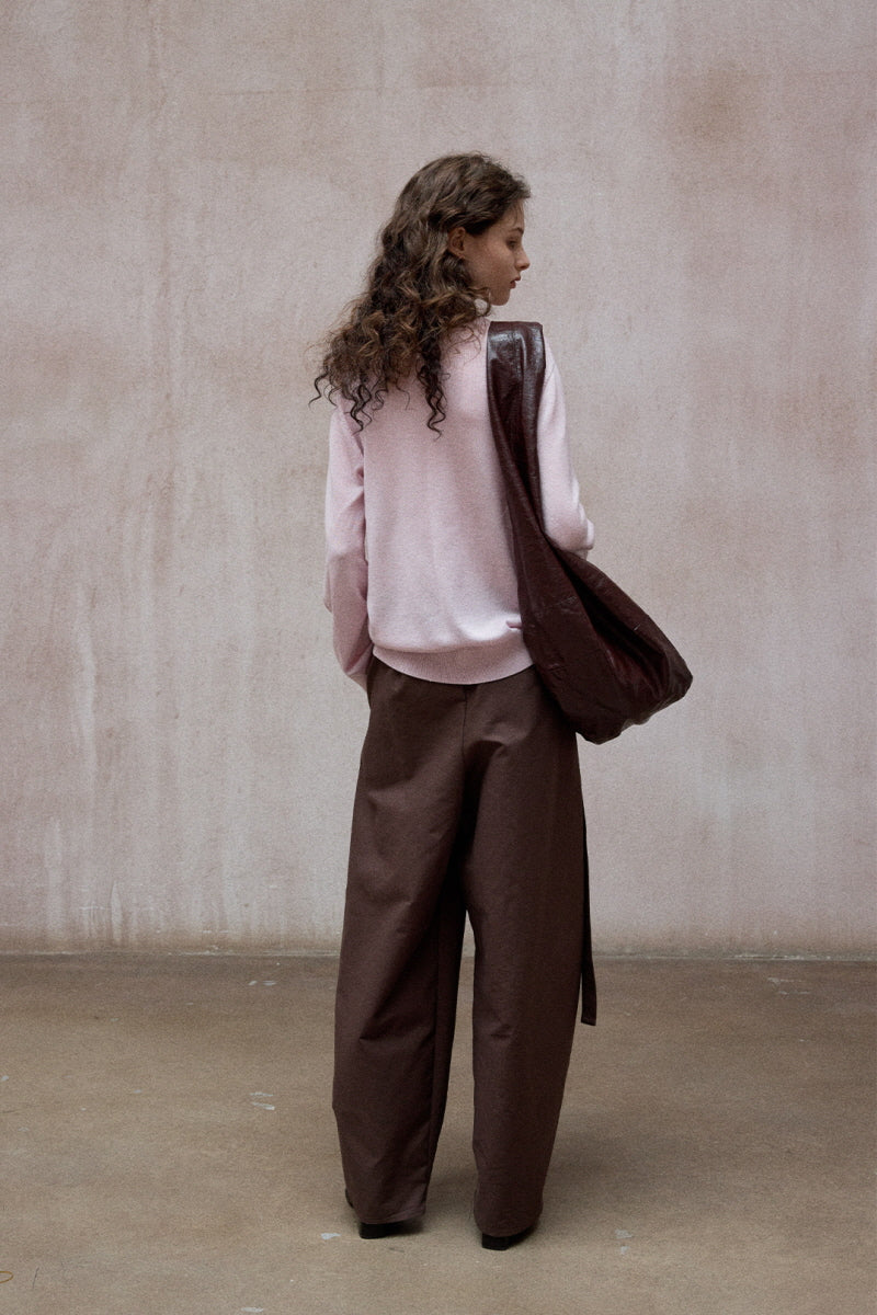 Wrap-Around Pleated Loose Slacks