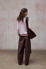 Wrap-Around Pleated Loose Slacks