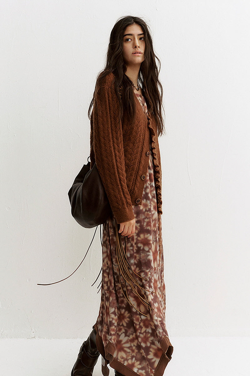 Asymmetric Hem Slip Dress