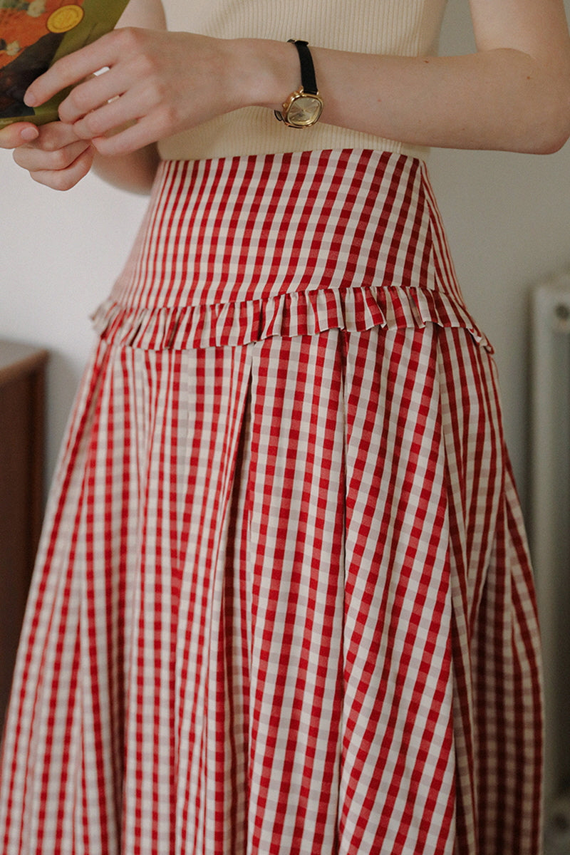Fungus Edge High Waist A-Line Skirt
