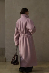 Reversible Stand-Up Collar Double-Breasted Coat