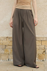 Accordion Pleated Wide-Leg Suit Pants