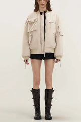 Pocket Zipper Baseball Jacket