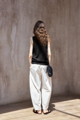 Curved Sickle Loose Pants