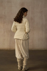 Stand-Up Collar Hourglass Puffer Jacket