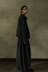 Sheer-Gauze Pullover Sweatshirt