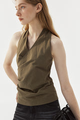 Halterneck Wrap Vest