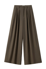 Accordion Pleated Wide-Leg Suit Pants