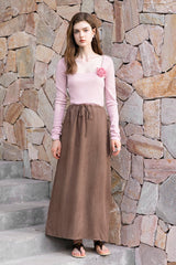 Square-Neck Slim Knit Top