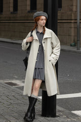 Lace-Up Loose Trench Coat Jacket