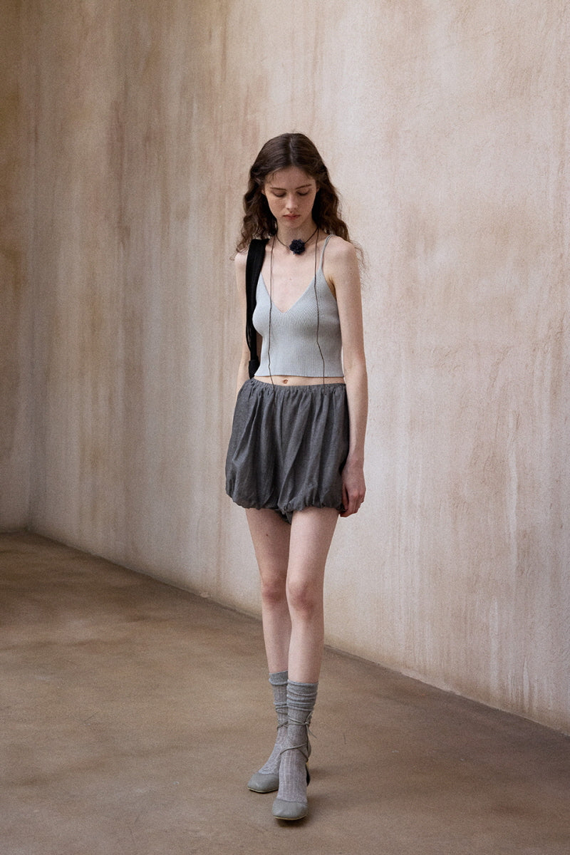 Pleated Bubble Shorts