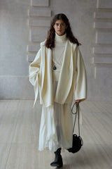 One-Hand Reversible Hooded Long Coat