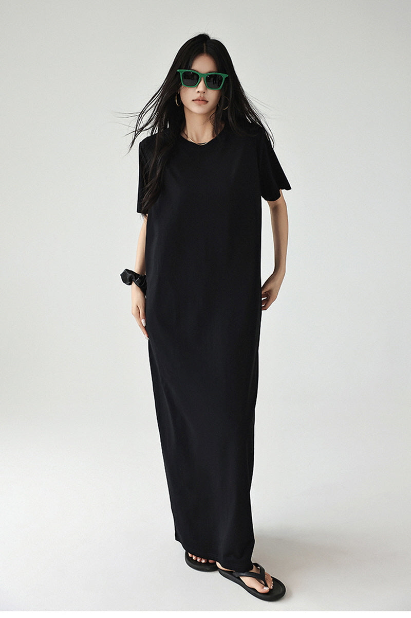 Lazy Straight Loose Long Dress
