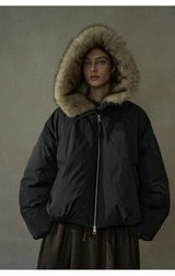 Hooded Balloon Puffer Jacket
