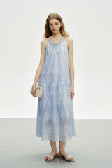 Beaded Halterneck Sleeveless Dress