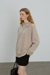 Seagull Neck Pullover Sweater