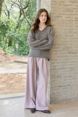 Casual Wide-Leg Straight Trousers