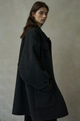Reversible Raglan Patch-Pocket Coat