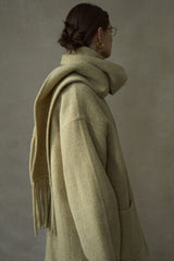 Reversible Tassel-Scarf Duffle Jacket