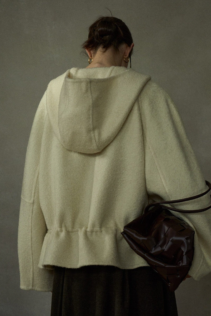 Reversible Hooded Open-Placket Jacket