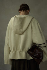 Reversible Hooded Open-Placket Jacket