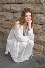 Vintage Loose Fit Embroidered Shirt