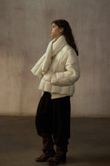 Double-Tube Cross Wrap Scarf