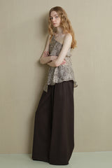 Irregular Strap Ruffle Top